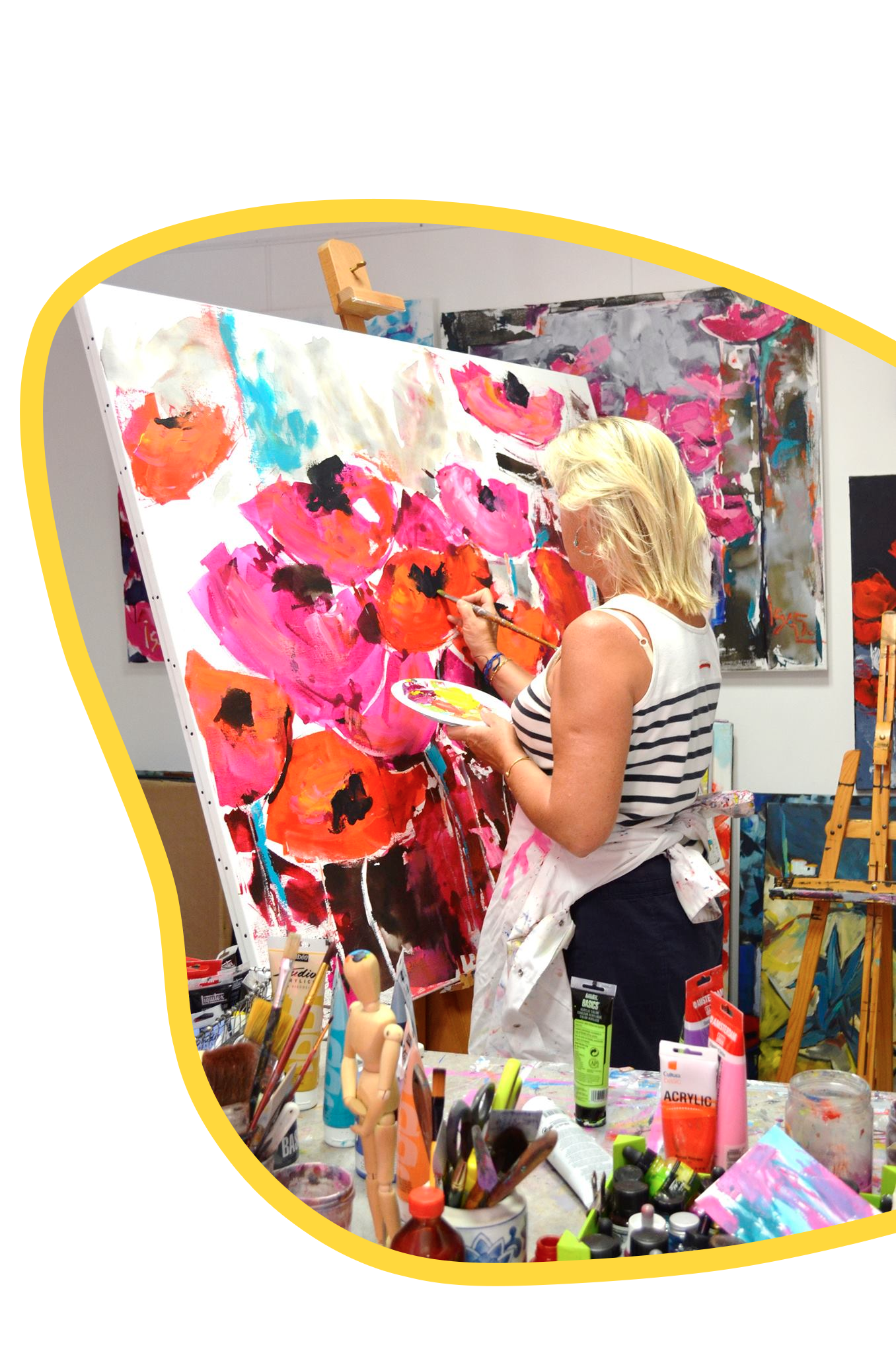 Isabelle Santori dans son atelier